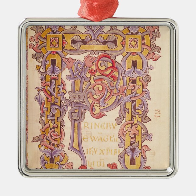 Initial 'P' Metal Tree Decoration (Front)