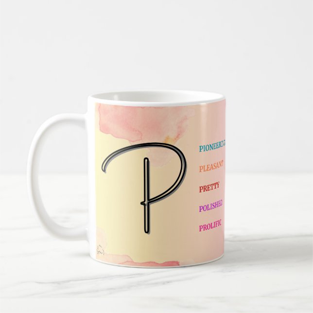 Initial "P" Mug (11oz) (Left)