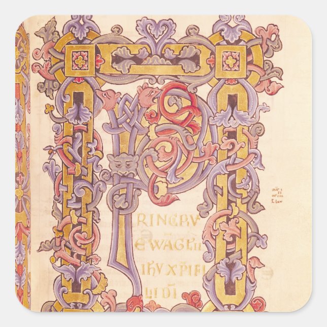 Initial 'P' Square Sticker (Front)