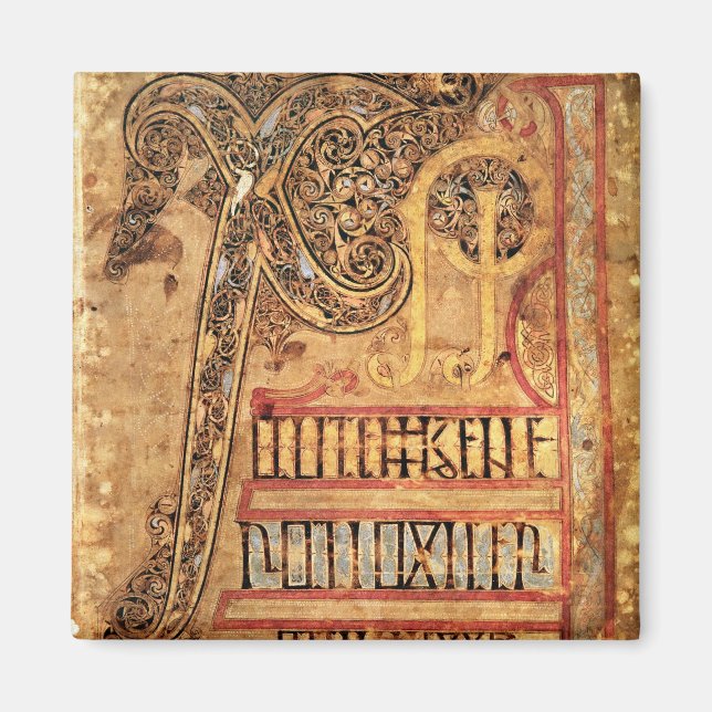 Initial page from the Lichfield Gospels, c.720 Magnet (Front)