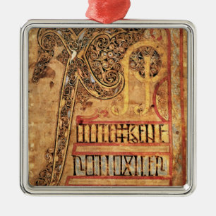 Initial page from the Lichfield Gospels, c.720 Metal Tree Decoration