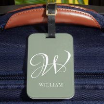 Initial Personalised Elegant Emerald Monogram