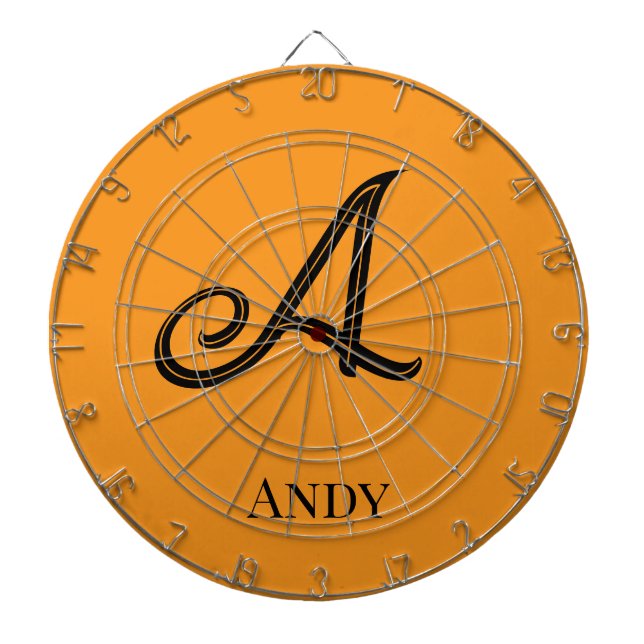 Initial Personalised Elegant Monogram Dartboard (Front)