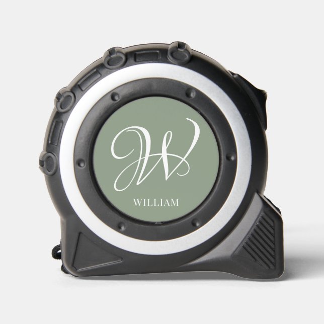 Initial Personalised Elegant Sage Green Monogram  1 (Front)