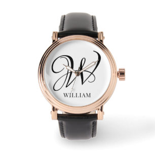 Initial Personalised Elegant White Monogram Watch