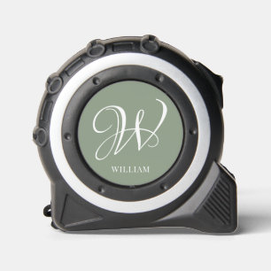 Initial Personalized Elegant Sage Green Monogram  1