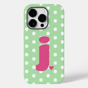 Initial Polka Dot Phone Case