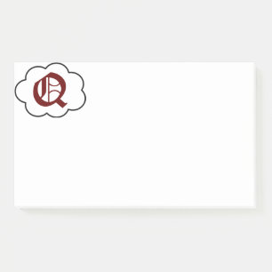 Initial Q Monogram Notes