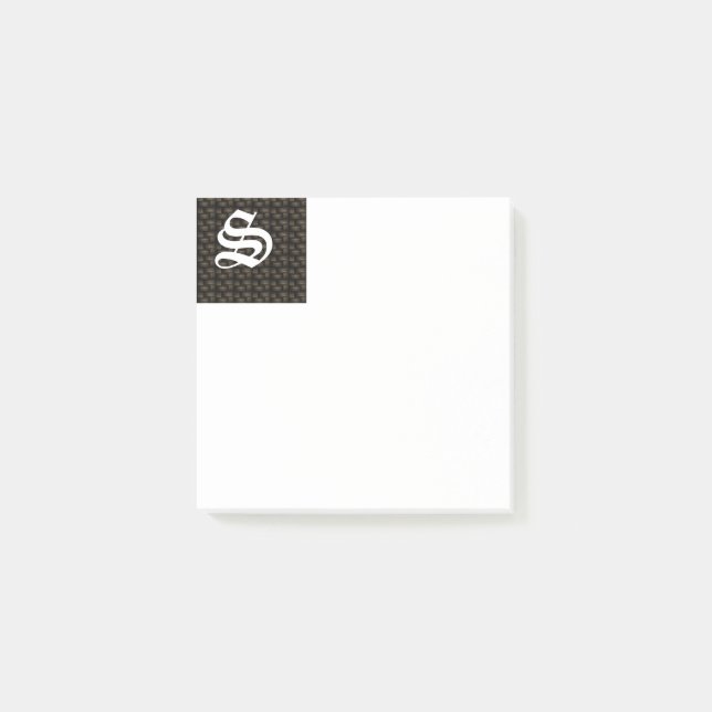 Initial S Monogrammed Post-It Notes (Front)