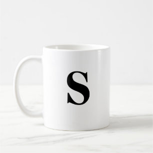 Initial S & Personalised Name Coffee Mug