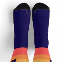 Initial striped socks. Personalised. Crew Socks