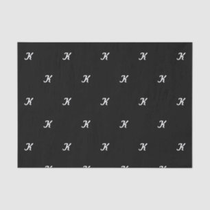 Initial Tissue Paper (Black & White)