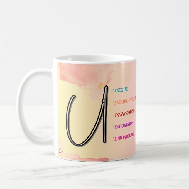 Initial "U" Mug (11oz) (Left)