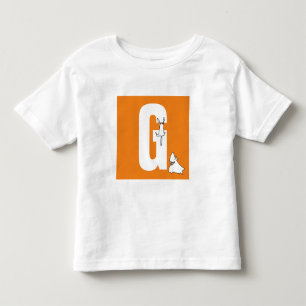 Initial w/ hanging cat & friendly dog funny toddler T-Shirt