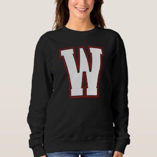 Initial W Monogram W Letter W Capital Alphabet Sweatshirt