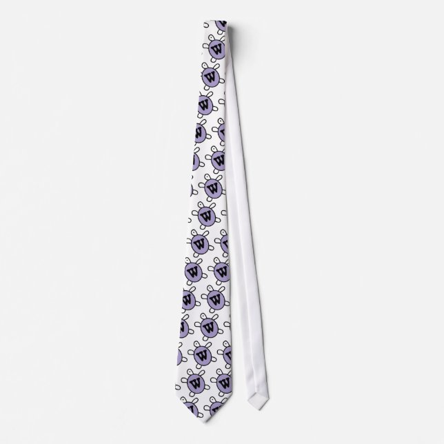 Initial W Turtle Tie (Front)
