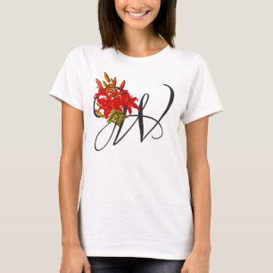 Initial W, Wood Lily T-Shirt