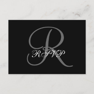 Initial Wedding RSVP Cards for Square Invitations