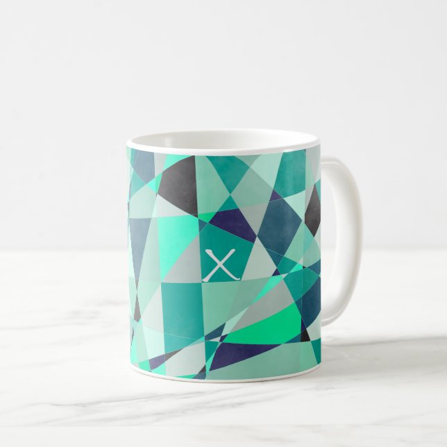 initial X mug (Front Right)