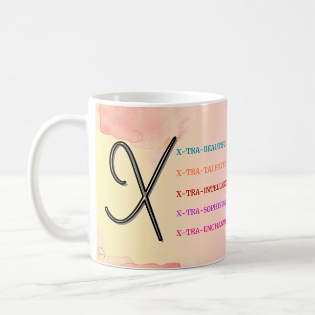 Initial "X" Mug (11oz) (Left)