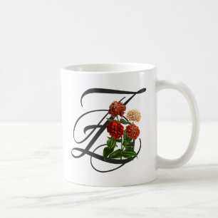 Initial Z, Zinnia Coffee Mug