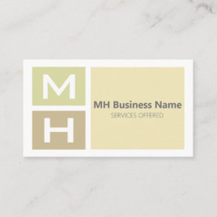 Initialized Warm Tone Blocks Business Card