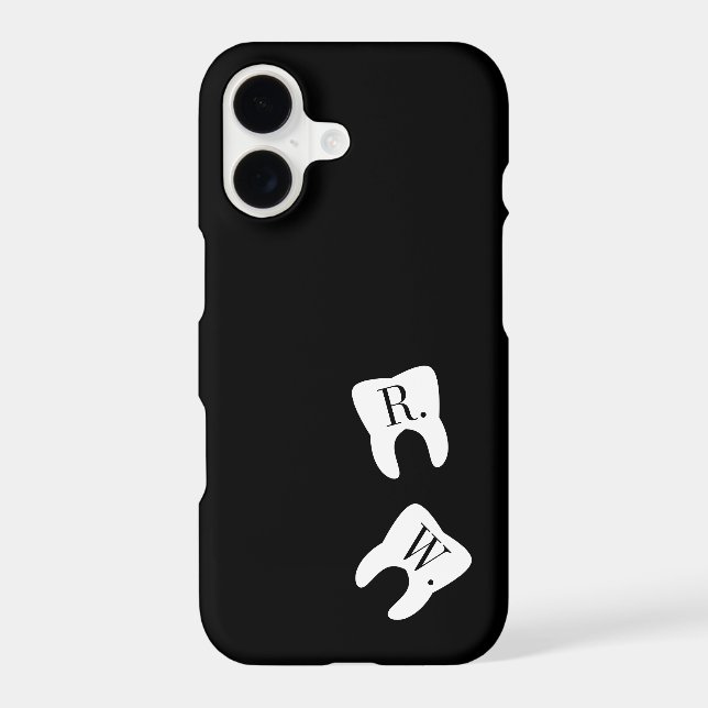 Initialled Teeth Dentistry Symbol Custom iPhone Case (Back)