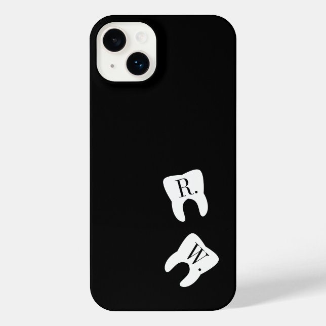 Initialled Teeth Dentistry Symbol Custom iPhone Case (Back)