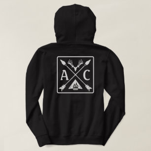 Initials Antlers Arrows Outdoor Adventure Hoodie
