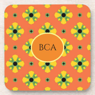 INITIALS Bright Birthday or Anniversary Gift  Coaster