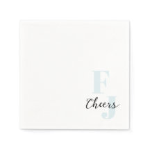 Initials • Classic Bold Modern Monogram Blue