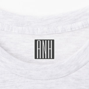Initials Monogram   White On Dark Grey