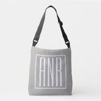 Initials Monogram | White On Light Grey