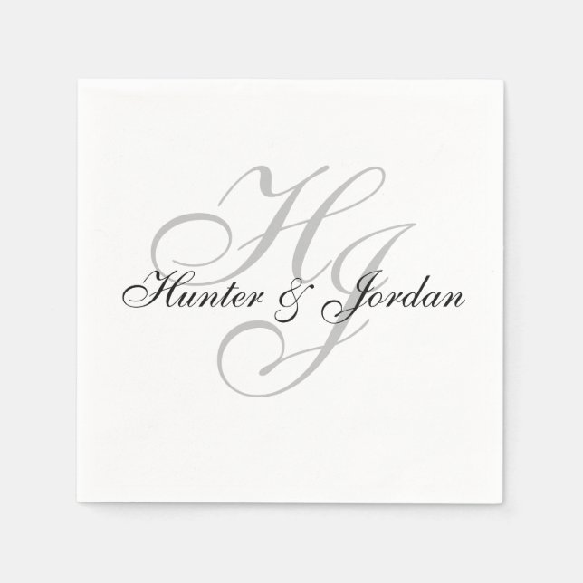 "Initials" Paper Napkins (Front)