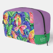 Initials pretty colours and butterflies Watercolor