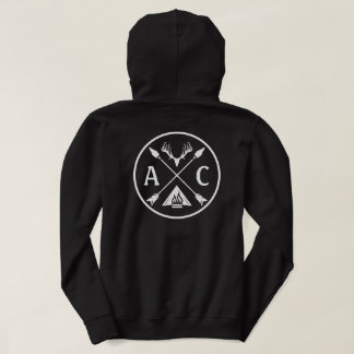 Initials with Antlers Crossed Arrows Hoodie