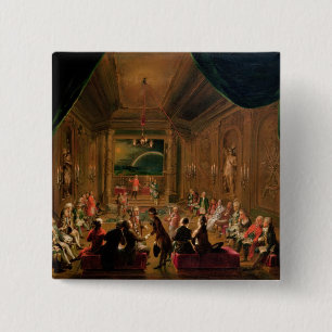Initiation ceremony in a Viennese Masonic 15 Cm Square Badge
