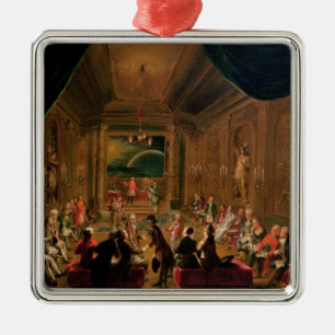 Initiation ceremony in a Viennese Masonic Metal Tree Decoration