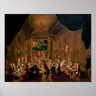 Initiation ceremony in a Viennese Masonic Poster