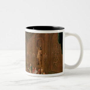 Initiation ceremony in a Viennese Masonic Two-Tone Coffee Mug