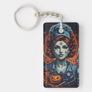 Injecting Boo-tiful Care, Spooky Halloween Nurse Key Ring