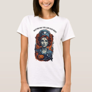 Injecting Boo-tiful Care, Spooky Halloween Nurse T-Shirt