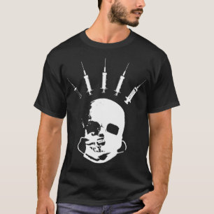 Injection crown skeleton skull with mask face prot T-Shirt