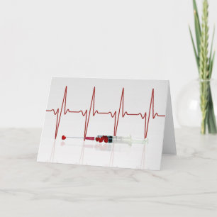 Injection with Red Hearts Card
