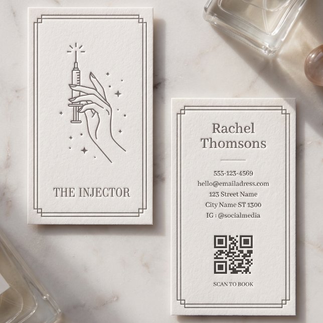 Injector Ivory Celestial Tarot QR Layout Business Card (Creator Uploaded)