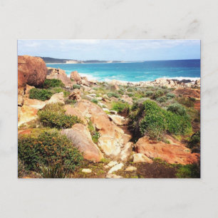 injidup beach rocks postcard