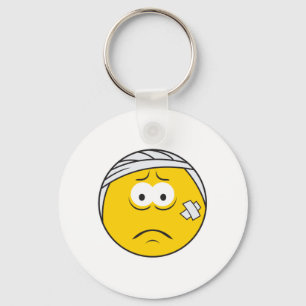 Injured Boo boo Face Key Ring