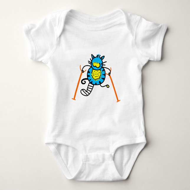Injured Cat Baby Bodysuit (Front)