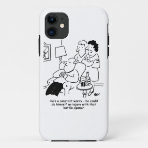 Injury with a bottle-opener iPhone 11 case