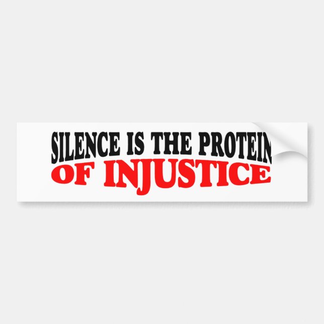 Injustice Bumper Sticker (Front)